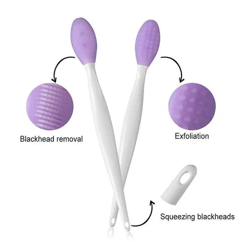 Facial Brush - Soft Handheld Silicone Face Nose Cleaning Brush